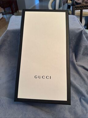 Gucci White Top Black Border Designer Box